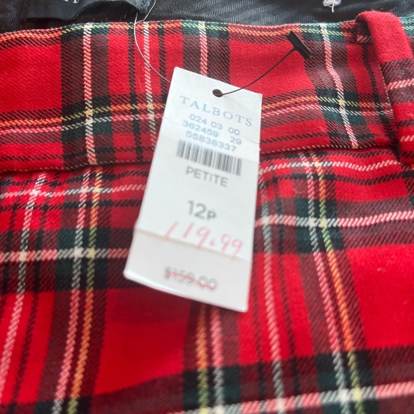 Talbots women’s red plaid pants - Picture 2 of 3